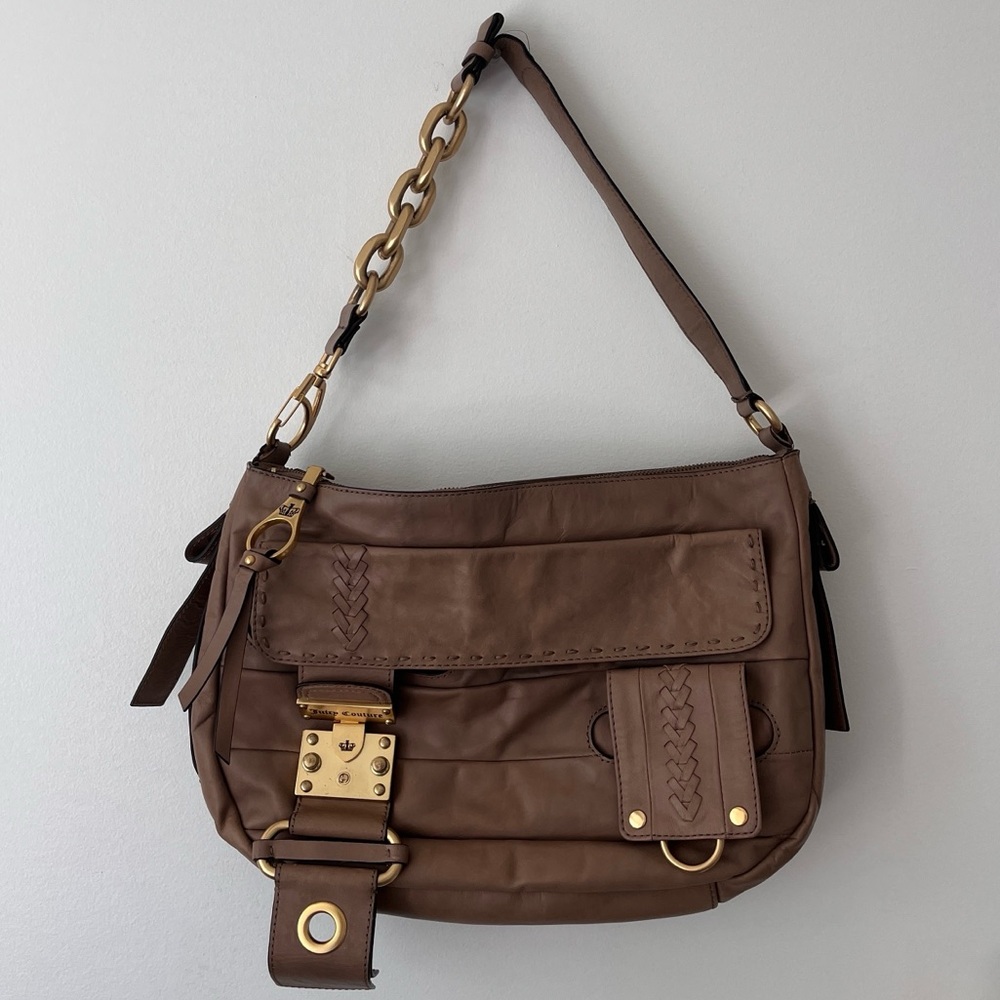 Rare Vintage Juicy Couture 100% Genuine Leather Shoulder Bag